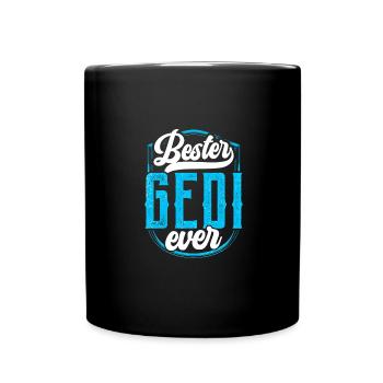 Bester Gedi Ever Taufgedi Firmged - Tasse einfarbig - Schwarz - Vorne