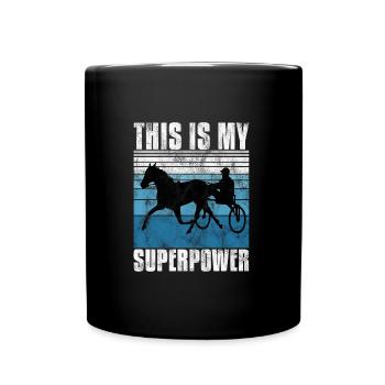 C’est ma religion Trotting Race Trabreiter Sulky - Mug uni - noir - Devant
