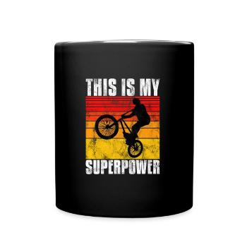 BMX is my superpower bike bike - Full Colour Mug - black - Front