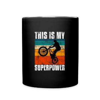 BMX is my Superpower Bike Bike - Full Colour Mug - black - Front