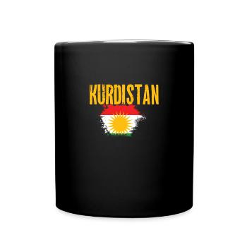 Kurdistan Kurdish Flag - Full Colour Mug - black - Front