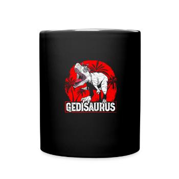 Gedi Taufgedi - Gedisaurus Ged - Tasse einfarbig - Schwarz - Vorne