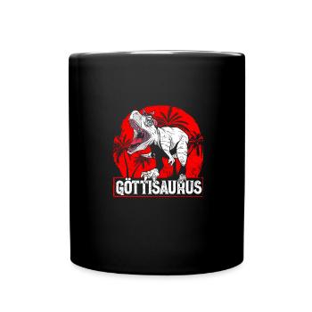 Ti Firmgötti Taufgötti Göti Geschenkidee - Tasse einfarbig - Schwarz - Vorne