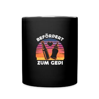 Taufgedi - Befördert zum Gedi - Tasse einfarbig - Schwarz - Vorne