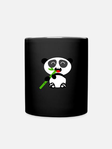 Panda - Tasse einfarbig - Schwarz