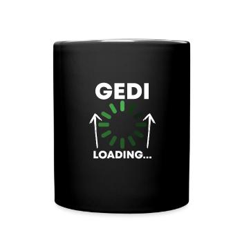 Gedi Loading... Taufged Fragen - Tasse einfarbig - Schwarz - Vorne