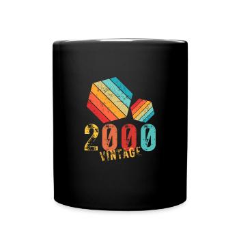 Limited Edition Vintage Birthday Year 2000 - Full Colour Mug - black - Front