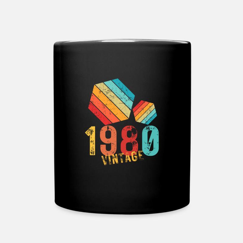 Edition Limitée Vintage Anniversaire Vintage 1980 - Mug uni - noir