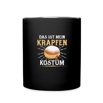 Das Ist Mein Krapfen Fasching - Tasse einfarbig - Schwarz - Vorne