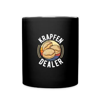 Krapfen Verkäufer - Krapfen Dealer - Tasse einfarbig - Schwarz - Vorne