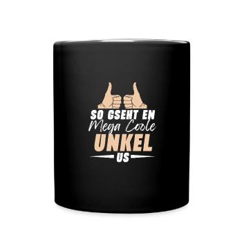So Gseht En Mega Coole Unkel Us Beschte Onkel - Tasse einfarbig - Schwarz - Vorne