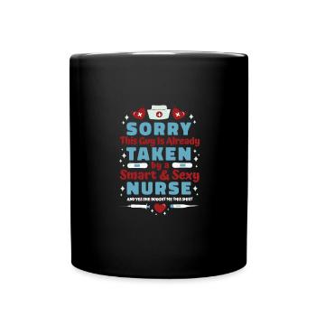 Sorry This Guy Is Already Taken By A Smart And - Tasse einfarbig - Schwarz - Vorne