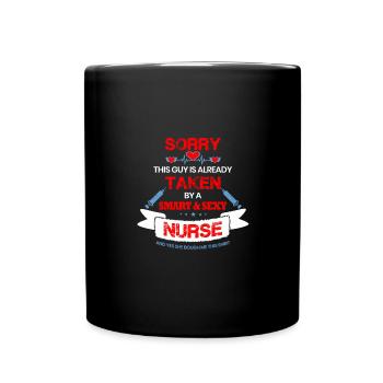 Sorry This Guy Is Already Taken By A Smart And - Tasse einfarbig - Schwarz - Vorne