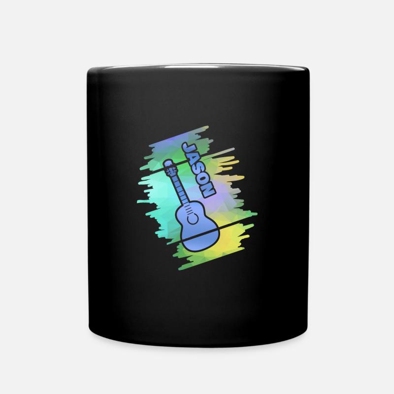 Guitare Guitare Jouer de la Guitare Jason - Mug uni - noir