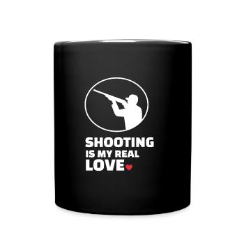 Ich Liebe Das Schießen - Tasse einfarbig - Schwarz - Vorne