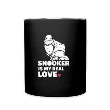 Ich Liebe Snooker - Tasse einfarbig - Schwarz - Vorne