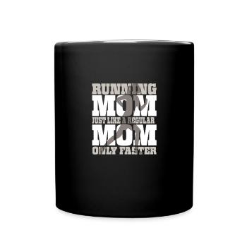Courir maman comme une maman ordinaire seulement plus vite - Mug uni - noir - Devant