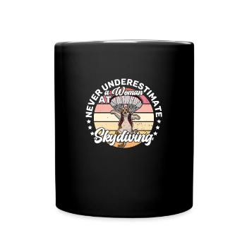 Catdiver Skydiving Skydiver paraglider Freefly - Tasse einfarbig - Schwarz - Vorne