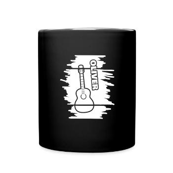 Guitare Oliver - Mug uni - noir - Devant