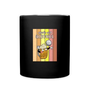 Volleyball Beer Beer Drinker Volleyball Coach - Full Colour Mug - black - Front