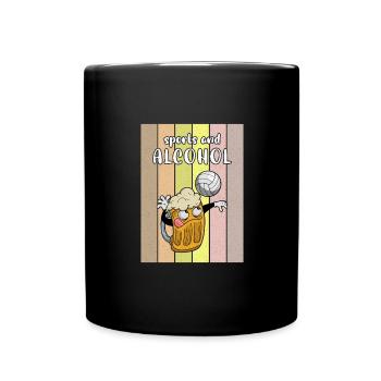 Volleyball Beer Beer Drinker Volleyball Coach - Full Colour Mug - black - Front