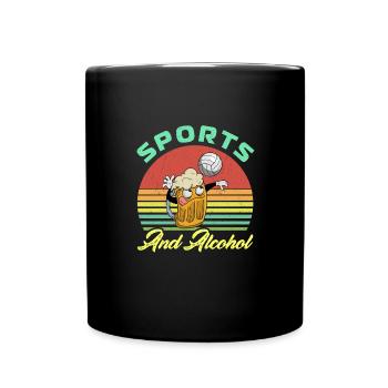 Volleyball Beer Beer Drinker Volleyball Coach - Full Colour Mug - black - Front