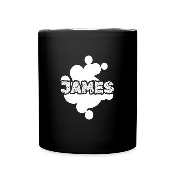 Geschenk James - Tasse einfarbig - Schwarz - Vorne