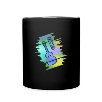 Guitar Janis - Tasse einfarbig - Schwarz - Vorne