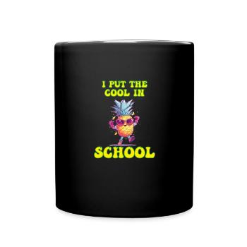 Ich setze die Coolness in School Boy Girl - Tasse einfarbig - Schwarz - Vorne