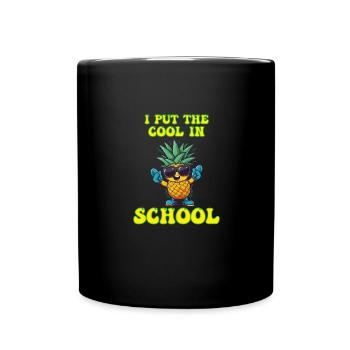 Ich setze die Coolness in School Boy Girl - Tasse einfarbig - Schwarz - Vorne