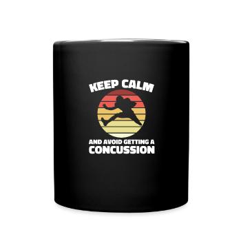 Rester calme et avoir une commotion cérébrale - Mug uni - noir - Devant