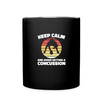 Rester calme et avoir une commotion cérébrale - Mug uni - noir - Devant