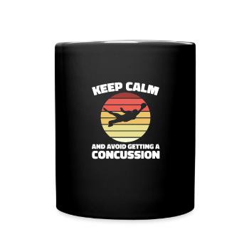 Rester calme et avoir une commotion cérébrale - Mug uni - noir - Devant