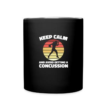 Rester calme et avoir une commotion cérébrale - Mug uni - noir - Devant