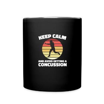 Rester calme et avoir une commotion cérébrale - Mug uni - noir - Devant