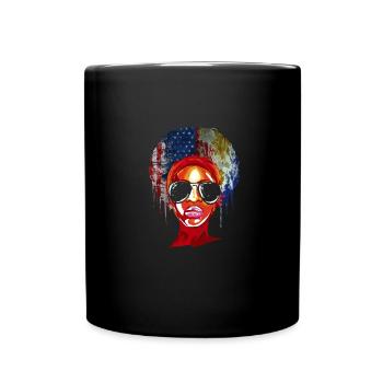 Philippinisch-amerikanische Freundschaft - Tasse einfarbig - Schwarz - Vorne
