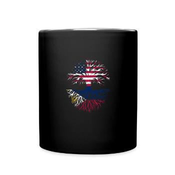 Made in America with Filipino roots - - Full Colour Mug - black - Front