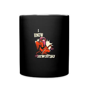 Ich kenne JewJitsu Tanz Horah Jiu Jitsu Rabbi - Tasse einfarbig - Schwarz - Vorne
