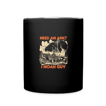 Brauche eine Arche I Noah Guy Lustige christliche - Tasse einfarbig - Schwarz - Vorne