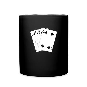 Cartes à jouer - Mug uni - noir - Devant