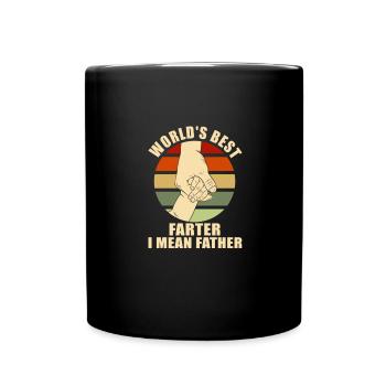 Weltbester Furz Ich meine Vater lustiger Vater - Tasse einfarbig - Schwarz - Vorne