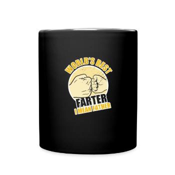 Weltbester Furz Ich meine Vater lustiger Vater - Tasse einfarbig - Schwarz - Vorne