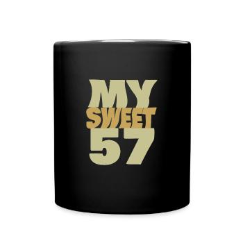 Süß 57 - Tasse einfarbig - Schwarz - Vorne