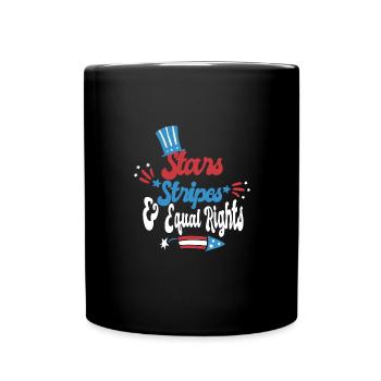 Land Of The Free Because Of The Brave - Full Colour Mug - black - Front
