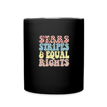 Rayures étoilées et égalité - Mug uni - noir - Devant