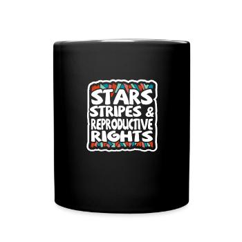Rayures étoilées et droits de reproduction - Mug uni - noir - Devant