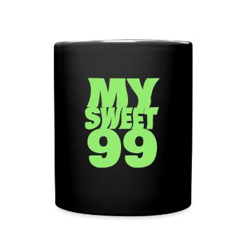 Süß 99 - Tasse einfarbig - Schwarz - Vorne