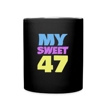 47 - Tasse einfarbig - Schwarz - Vorne