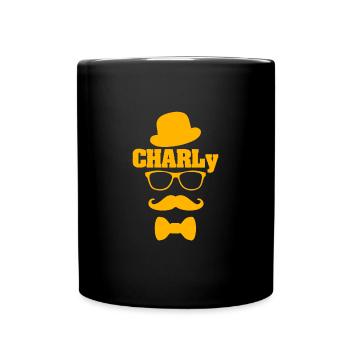 Schnauzer Charly - Mug uni - noir - Devant