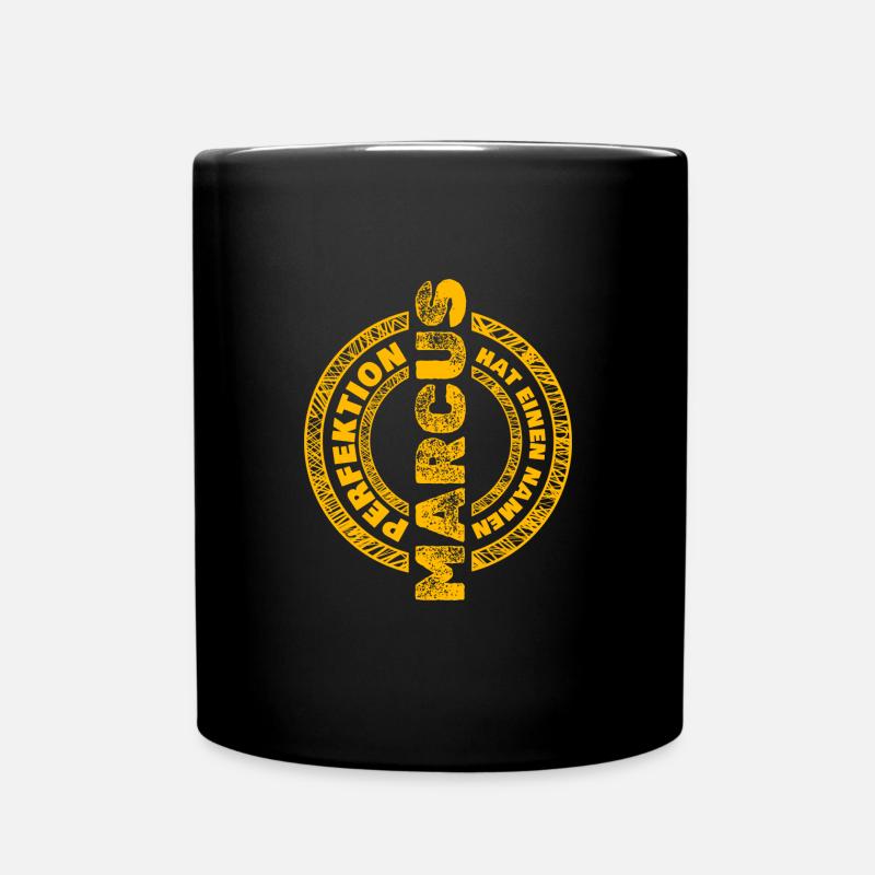 Vorname Marcus - Tasse einfarbig - Schwarz